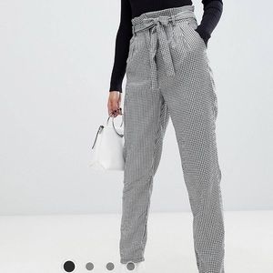 ASOS Tall Checked pants with belt